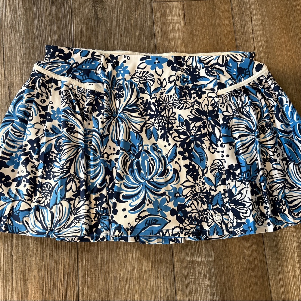 Blue Floral A-Line Women’s Skirt